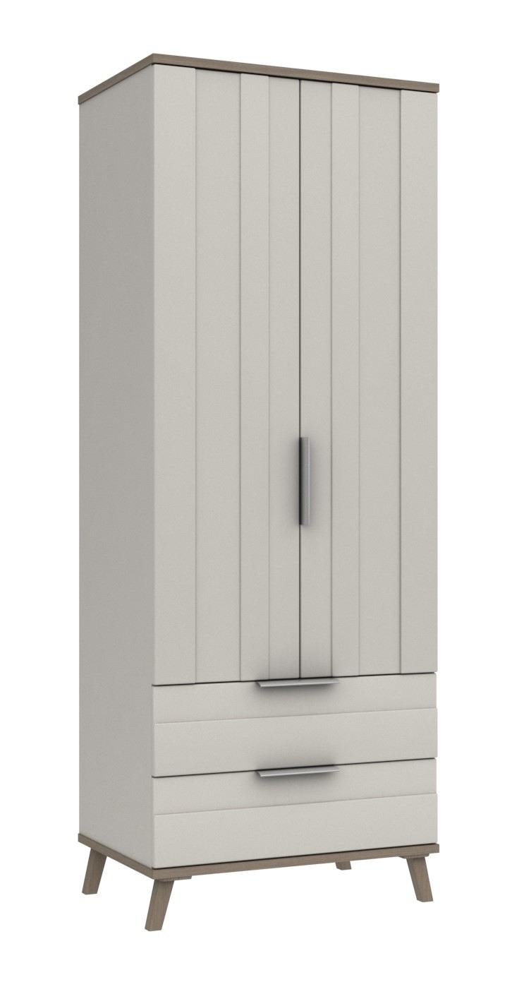 Lana 2 Door 2 Draw Wardrobe Ivory