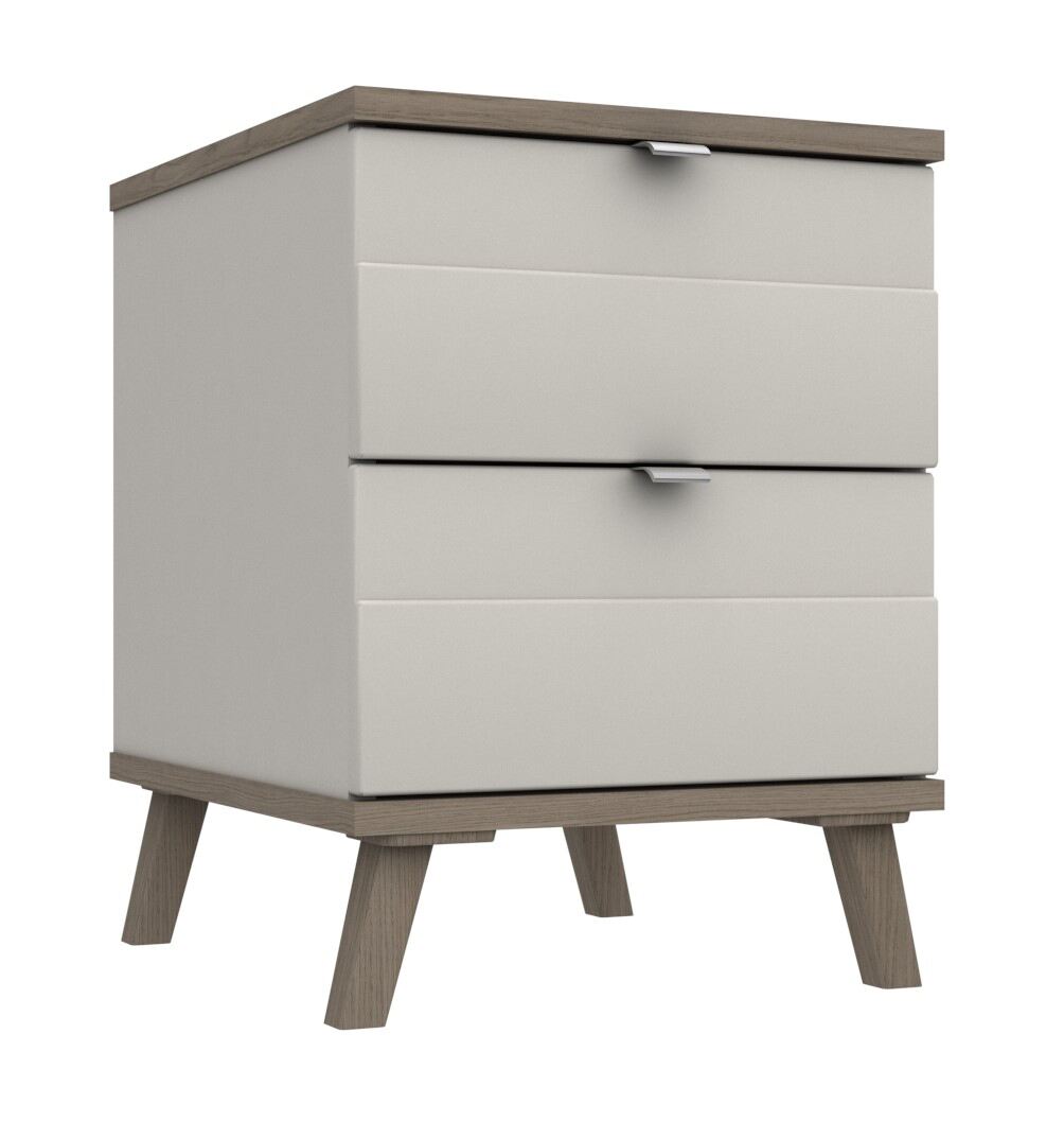 Lana 2 Drawer Bedside Ivory