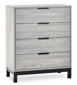 Bryce 4 Drawer Chest Grey Oak
