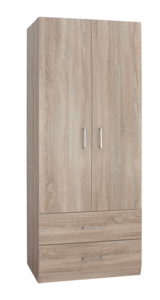 Essential 2 Drawer 2 Door Wardrobe