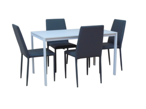 Milan 4 Seat Dining Set