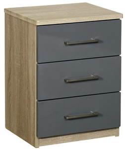 Rural 3 Drawer Bedside