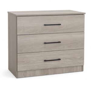 Sterling 3 Drawer Chest Grey Oak