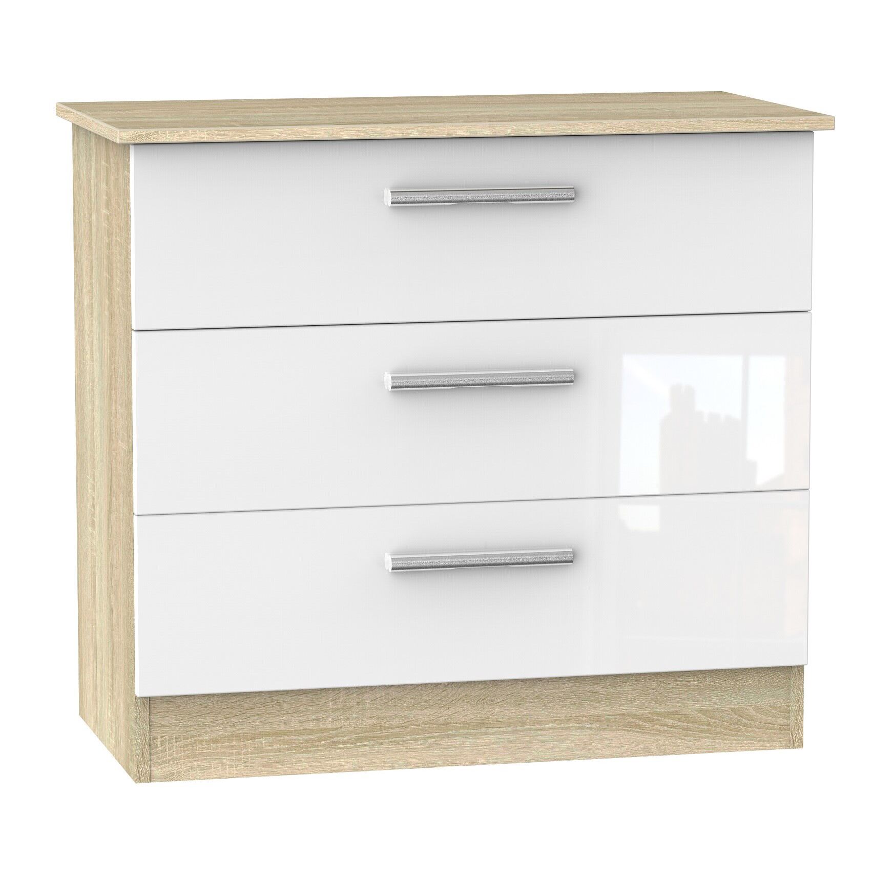 Rural 3 Drawer Chest White