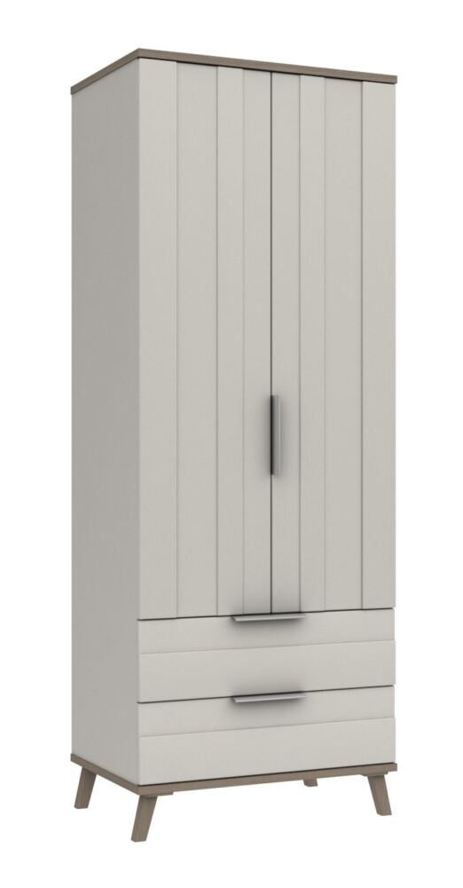 Lana 2 Door 2 Drawer Wardrobe Ivory