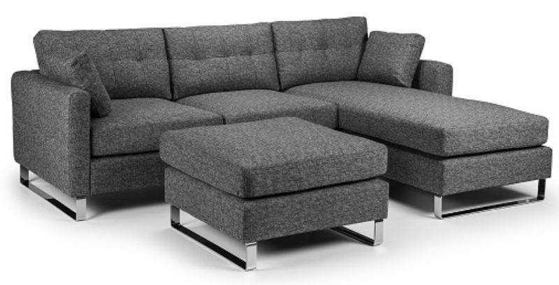 Hera Corner Sofa (Footstool sold separately) Grey