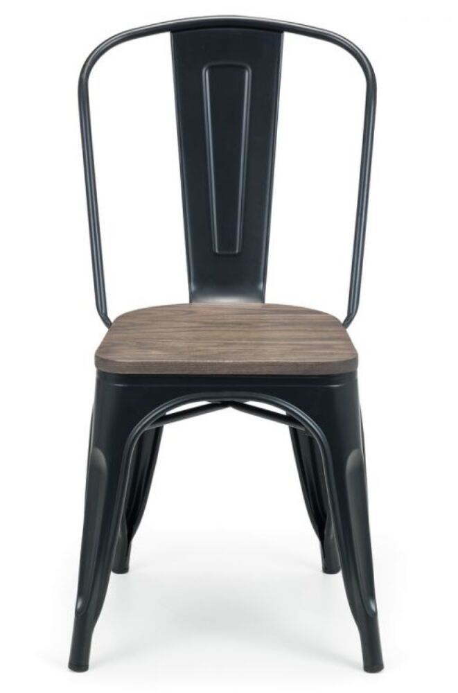 New York Contract Dining Chair Black & Walnut