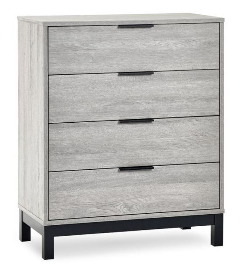 Bryce 4 Drawer Chest Grey Oak