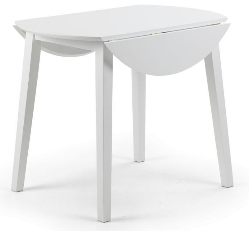 Bay 2 Seat Drop Leaf Dining Table White
