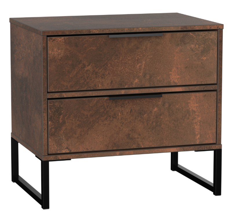 Dora 2 Drawer Bedside Copper