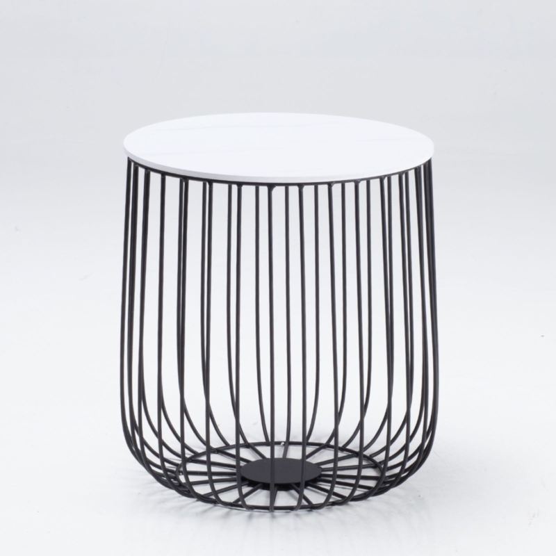 Menzo Lamp Table White and Black