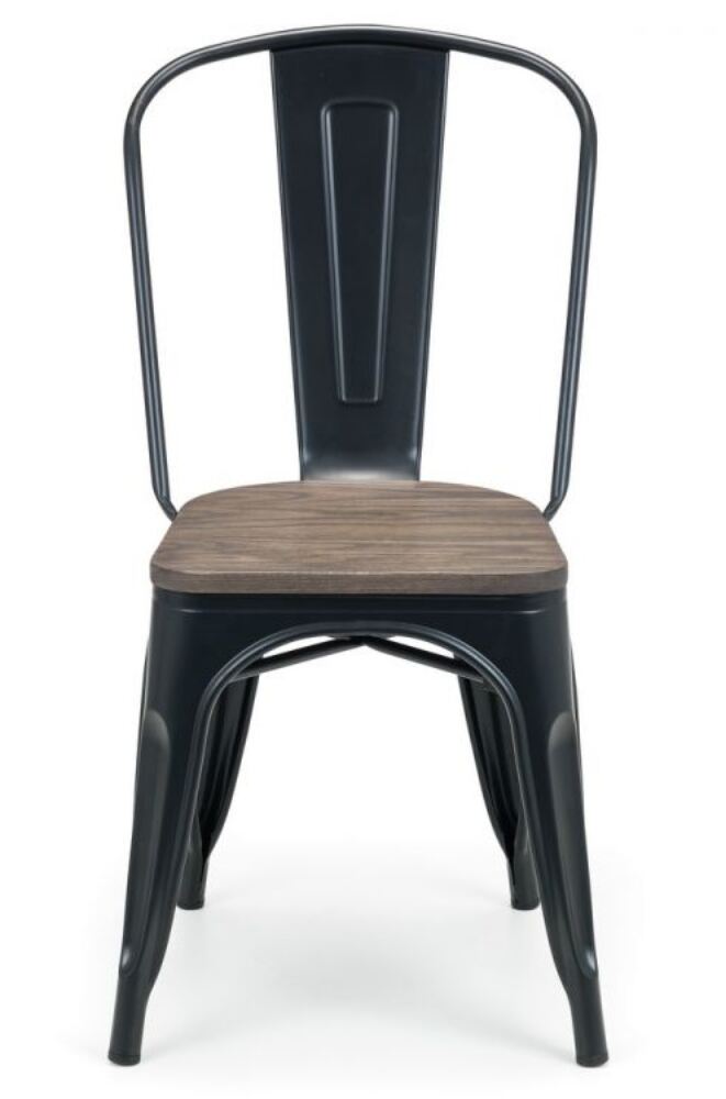 New York Dining Chair Black & Walnut