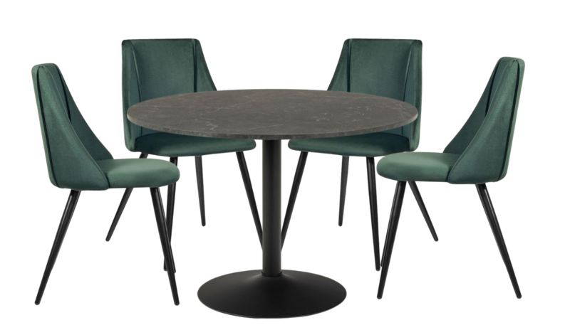 Fallon 4 Seat Dining Set Green