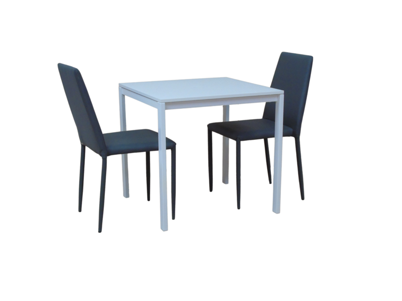 Milan 2 seat Dining set 2 Set with 2 Grey Jazz chairs