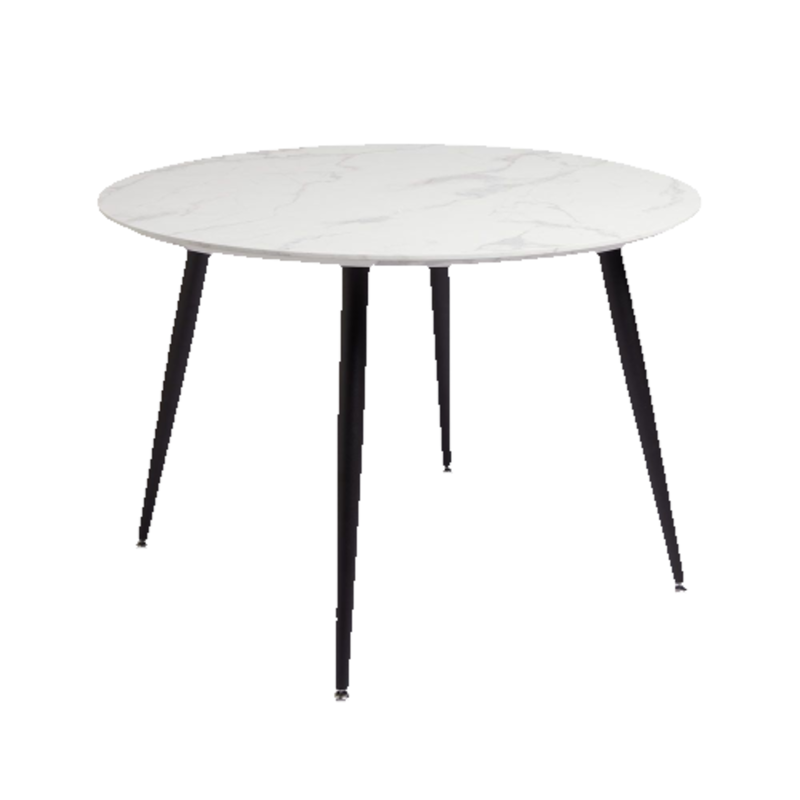Nova 4 Seat Dining Table White Marble Effect
