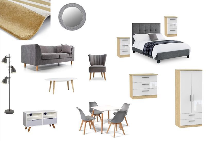 Scandinavian Furniture Package Two Bed