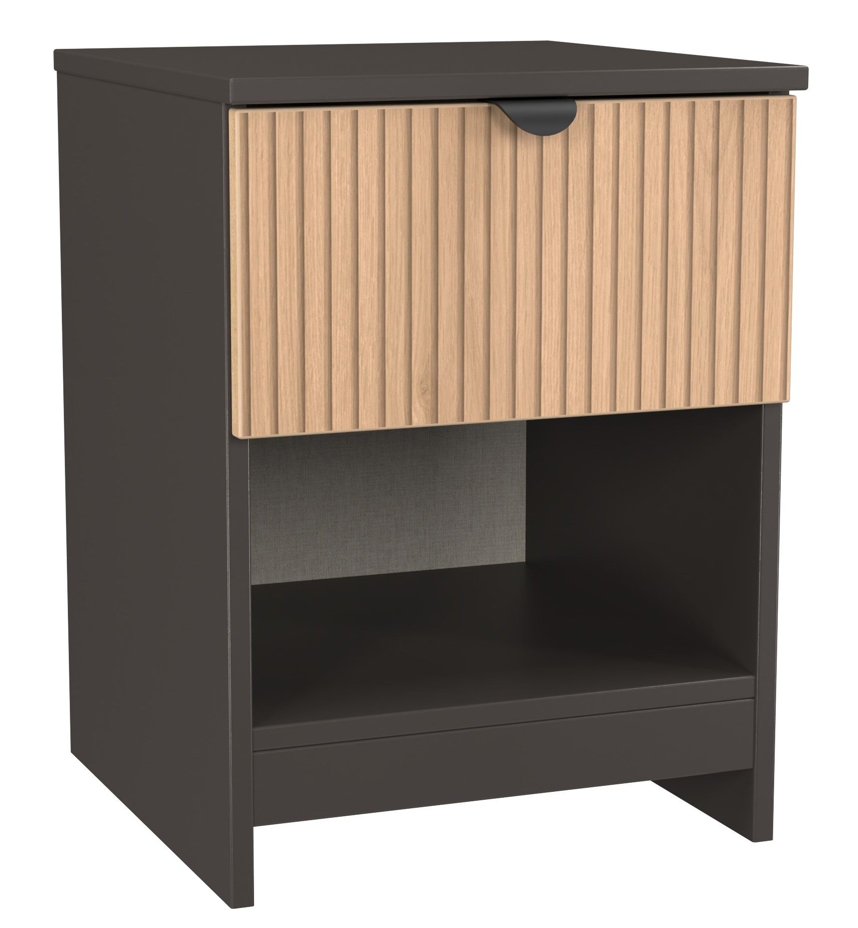 Bali 1 Draw Bedside Oak and Black