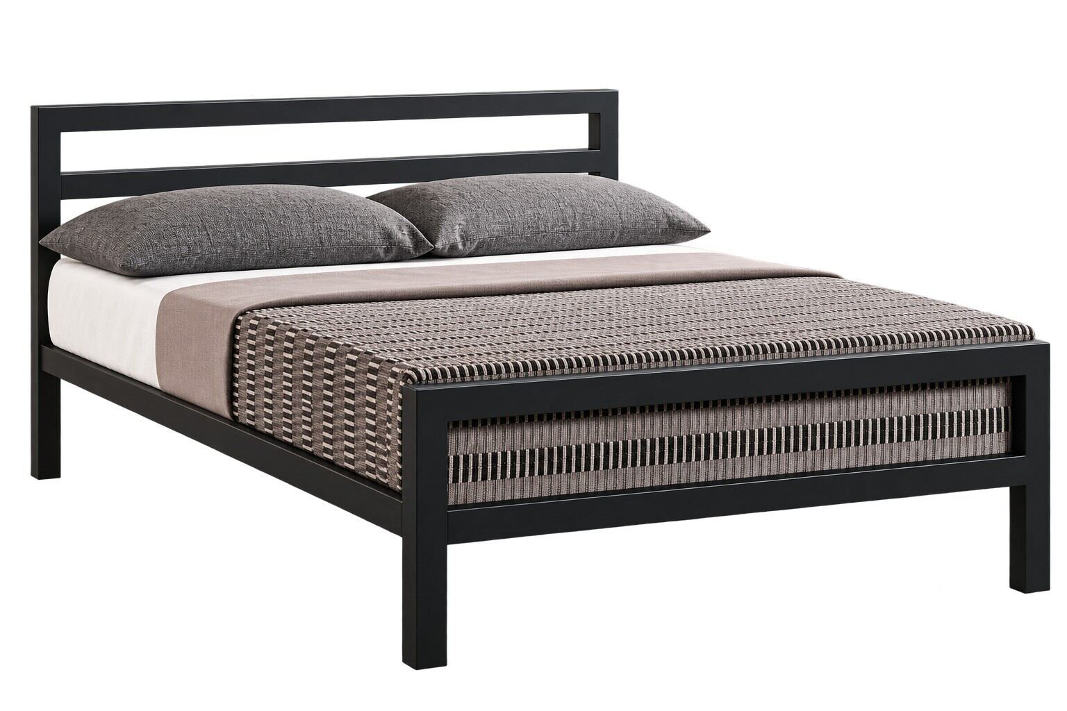 Eaton Double Contract Bed Frame Black - One Size