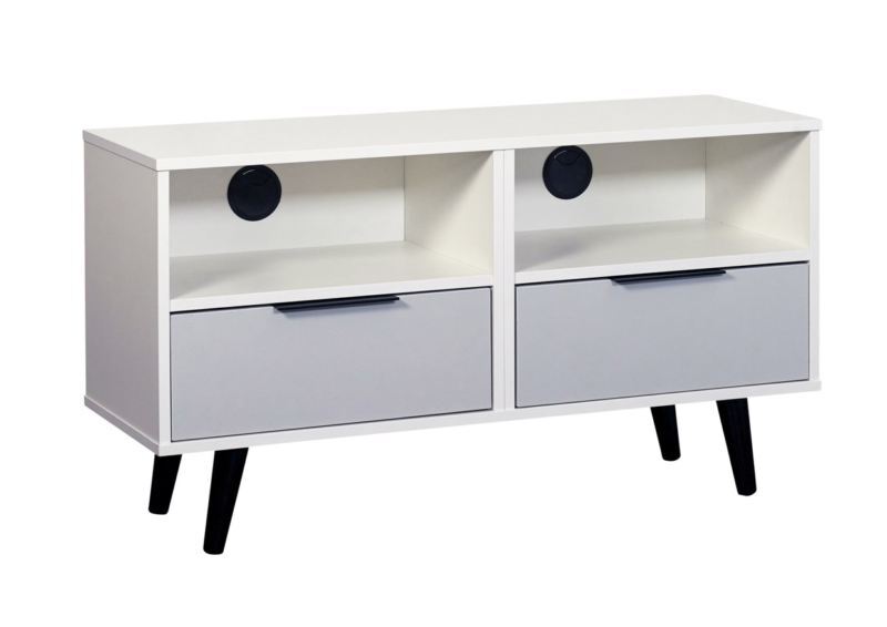 Harbin Contract 2 Drawer TV Unit Grey & White