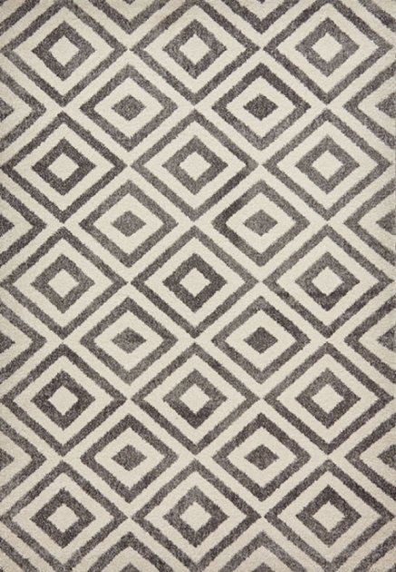 Matrix Rug Grey & white