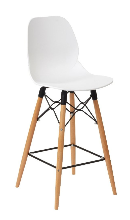 Shore Bar Stool Mid height White