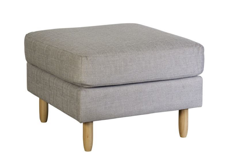 Mika Footstool Silver Grey