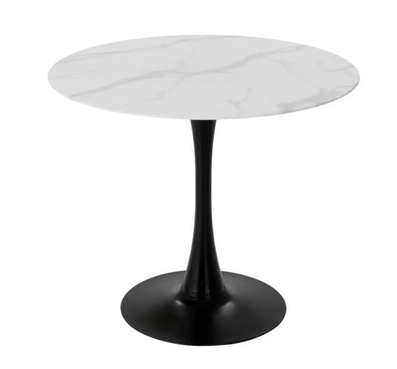 Rome 2 Seat Dining Table White Marble