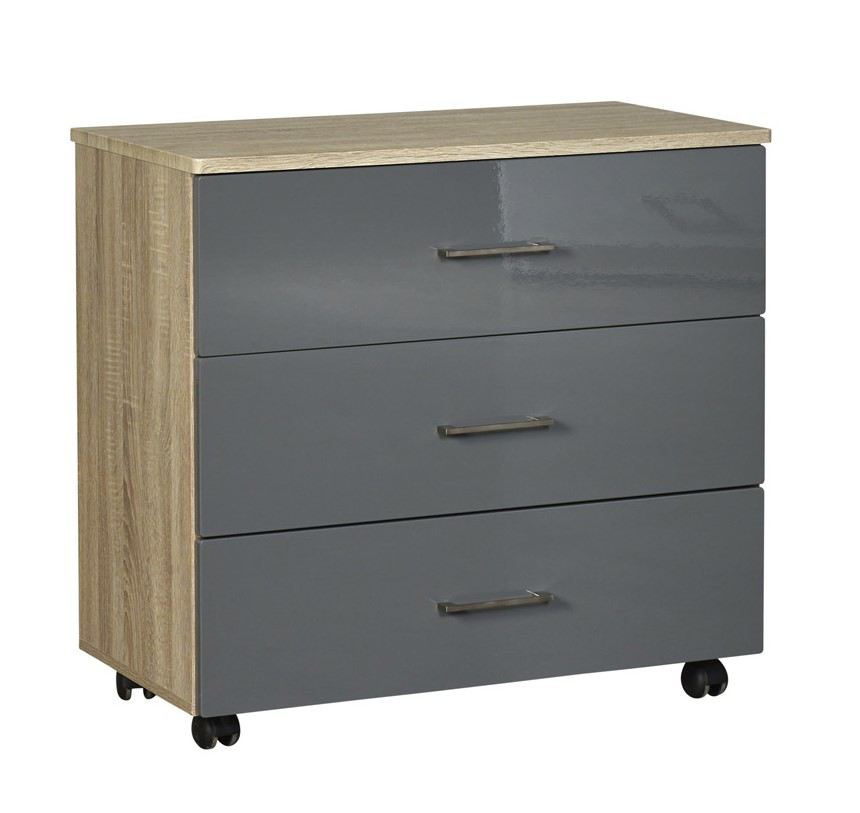 Rural 3 Drawer Chest Grey