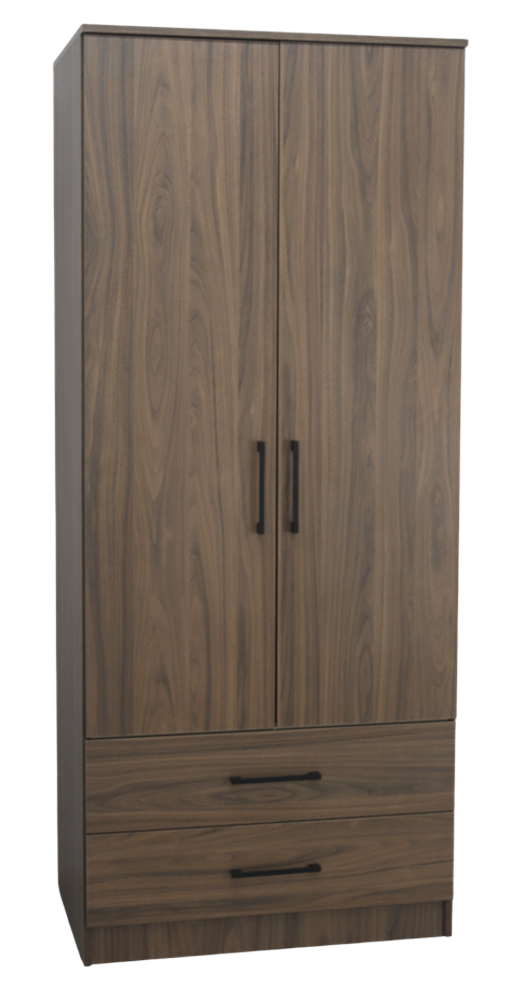Sterling 2 Door 2 Drawer Wardrobe walnut