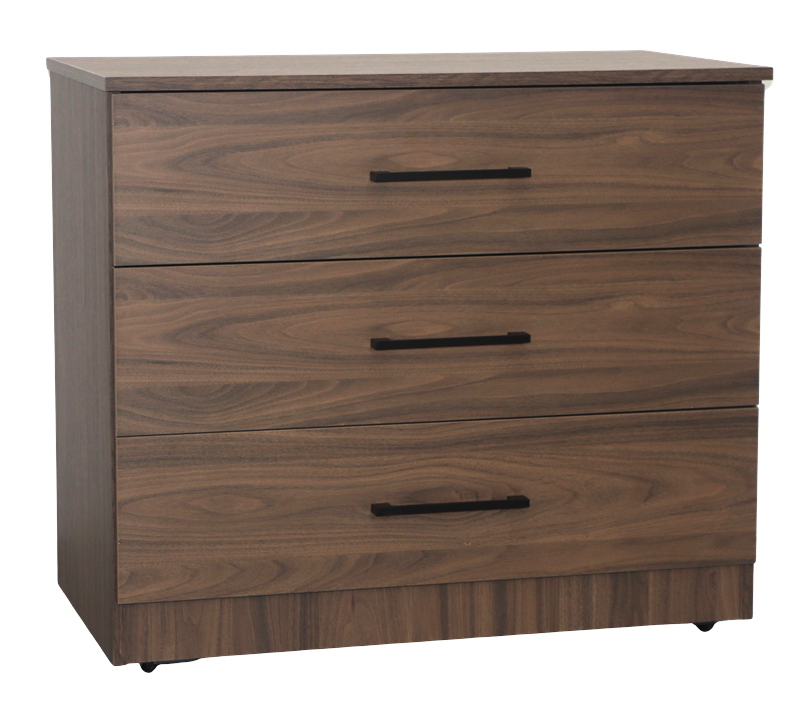 Sterling 3 Drawer Chest Walnut