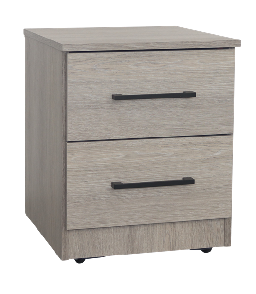 Sterling 2 Drawer Bedside Grey Oak