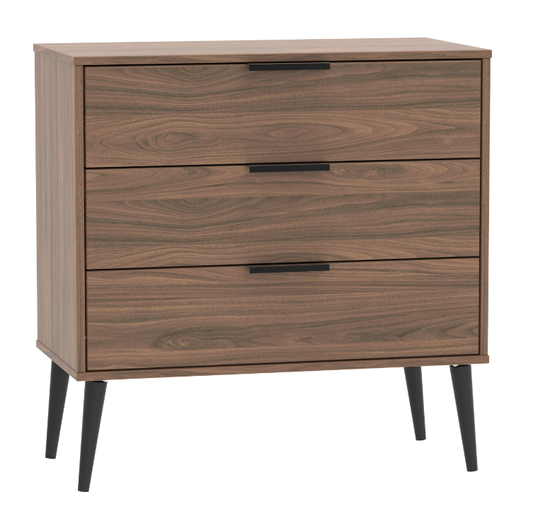 Harbin Contract 3 Drawer Chest Walnut