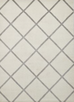 Elegant Rug White and Silver